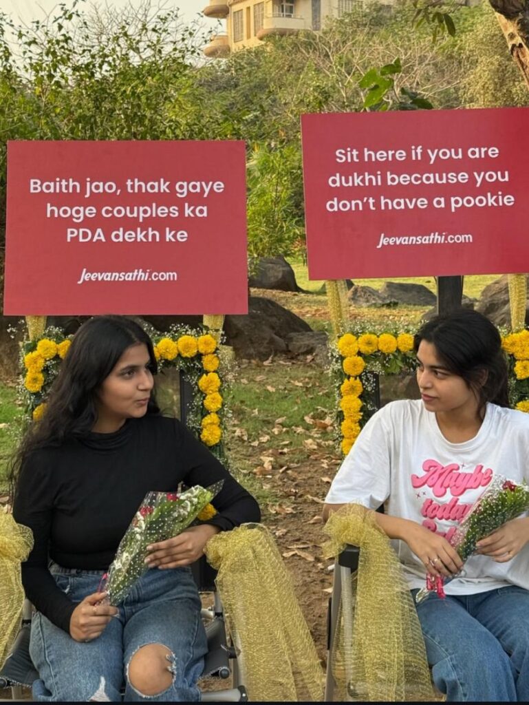 jeevansathi.com campaign during coldplay concert